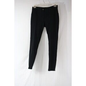 Eileen Fisher Women's S Ankle Zip Riding Style Pants Equestrian Breeches Black